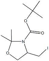 tert-butyl 4-(iodomethyl)-2,2-dimethyl-1,3-oxazolidine-3-carboxylate Struktur