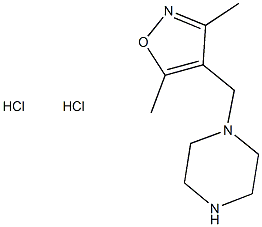 1-[(3,5-dimethylisoxazol-4-yl)methyl]piperazine dihydrochloride Struktur