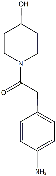 1-[(4-aminophenyl)acetyl]piperidin-4-ol Struktur