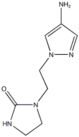 1-[2-(4-amino-1H-pyrazol-1-yl)ethyl]imidazolidin-2-one Struktur