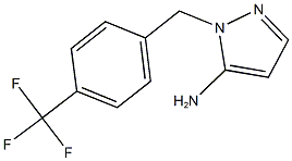 1-{[4-(trifluoromethyl)phenyl]methyl}-1H-pyrazol-5-amine Struktur