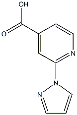 2-(1H-pyrazol-1-yl)pyridine-4-carboxylic acid Struktur