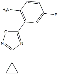 2-(3-cyclopropyl-1,2,4-oxadiazol-5-yl)-4-fluoroaniline Struktur