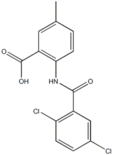 2-[(2,5-dichlorobenzene)amido]-5-methylbenzoic acid Struktur