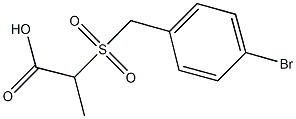 2-[(4-bromobenzyl)sulfonyl]propanoic acid Struktur