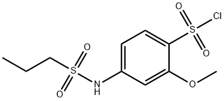 2-methoxy-4-(propane-1-sulfonamido)benzene-1-sulfonyl chloride Struktur