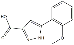 5-(2-methoxyphenyl)-1H-pyrazole-3-carboxylic acid Struktur