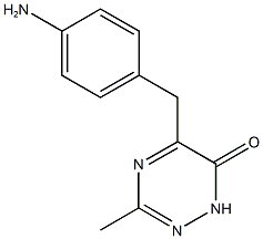 5-(4-aminobenzyl)-3-methyl-1,2,4-triazin-6(1H)-one Struktur