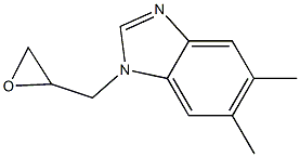 5,6-dimethyl-1-(oxiran-2-ylmethyl)-1H-1,3-benzodiazole Struktur