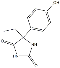 5-ethyl-5-(4-hydroxyphenyl)imidazolidine-2,4-dione Struktur