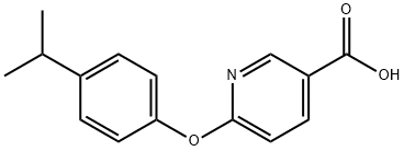 6-[4-(propan-2-yl)phenoxy]pyridine-3-carboxylic acid Struktur