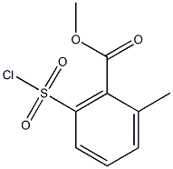 methyl 6-(chlorosulfonyl)-2-methylbenzoate Struktur