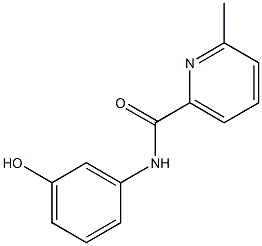 N-(3-hydroxyphenyl)-6-methylpyridine-2-carboxamide Struktur