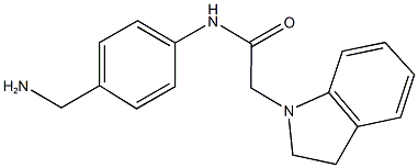 N-[4-(aminomethyl)phenyl]-2-(2,3-dihydro-1H-indol-1-yl)acetamide Struktur