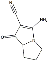 3-AMINO-1-OXO-5,6,7,7A-TETRAHYDRO-1H-PYRROLIZINE-2-CARBONITRILE Struktur