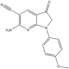 6-AMINO-1-(4-METHOXYPHENYL)-3-OXO-2,3-DIHYDRO-1H-PYRROLO[2,3-B]PYRIDINE-5-CARBONITRILE Struktur