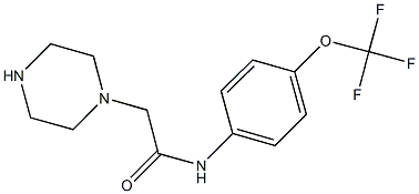 2-PIPERAZIN-1-YL-N-[4-(TRIFLUOROMETHOXY)PHENYL]ACETAMIDE Struktur