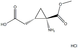 (1S,2S)-2-AMINO-2-(METHOXYCARBONYL)CYCLOPROPYL]ACETIC ACID HYDROCHLORIDE Struktur