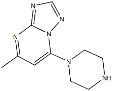 5-METHYL-7-PIPERAZIN-1-YL[1,2,4]TRIAZOLO[1,5-A]PYRIMIDINE Struktur