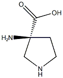 (3S)-3-AMINOPYRROLIDINE-3-CARBOXYLIC ACID Struktur