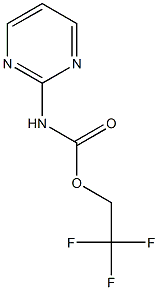 2,2,2-trifluoroethyl pyrimidin-2-ylcarbamate Struktur