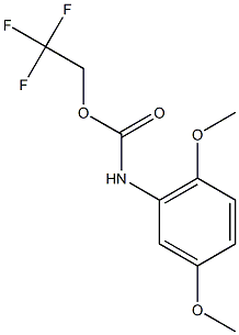 2,2,2-trifluoroethyl 2,5-dimethoxyphenylcarbamate Struktur