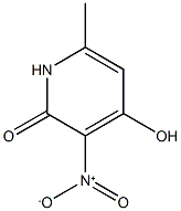 4-hydroxy-6-methyl-3-nitro-1,2-dihydropyridin-2-one Struktur