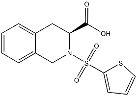 (3S)-2-(thien-2-ylsulfonyl)-1,2,3,4-tetrahydroisoquinoline-3-carboxylic acid Struktur