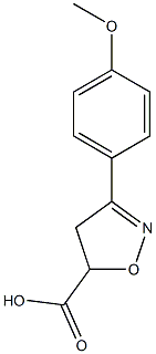 3-(4-methoxyphenyl)-4,5-dihydro-1,2-oxazole-5-carboxylic acid Struktur