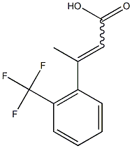 3-[2-(trifluoromethyl)phenyl]but-2-enoic acid Struktur