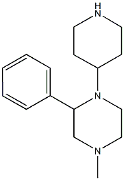 4-methyl-2-phenyl-1-piperidin-4-ylpiperazine Struktur