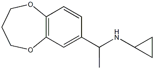 N-[1-(3,4-dihydro-2H-1,5-benzodioxepin-7-yl)ethyl]cyclopropanamine Struktur