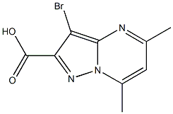 3-bromo-5,7-dimethylpyrazolo[1,5-a]pyrimidine-2-carboxylic acid Struktur