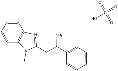 PERCHLORIC ACID COMPOUND WITH 2-(1-METHYL-1H-BENZIMIDAZOL-2-YL)-1-PHENYLETHANAMINE Struktur