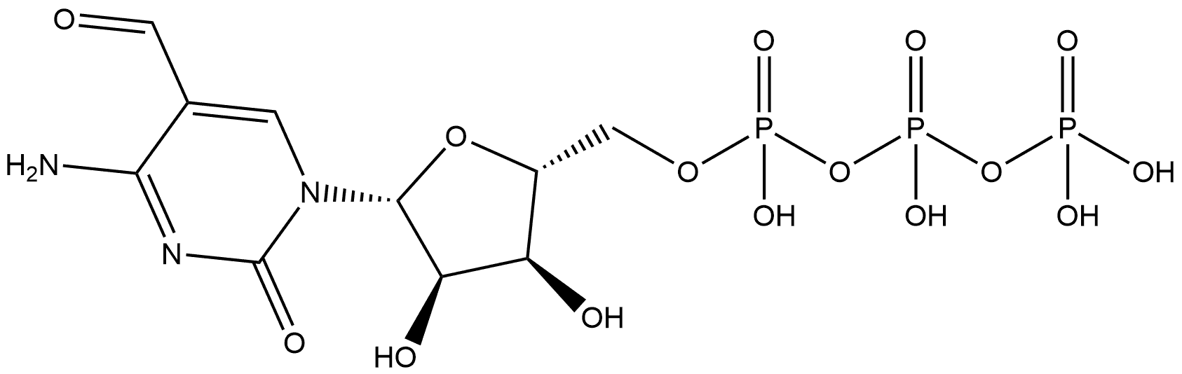 Cytidine 5′-(tetrahydrogen triphosphate), 5-formyl- (ACI) Struktur