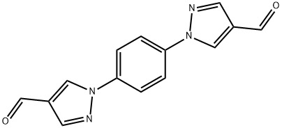 1H-Pyrazole-4-carboxaldehyde,1,1'-(1,4-phenylene)bis Struktur