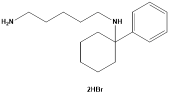 N-(1-Phenylcyclohexyl)-1,5-pentanediamine dihydrobromide Struktur