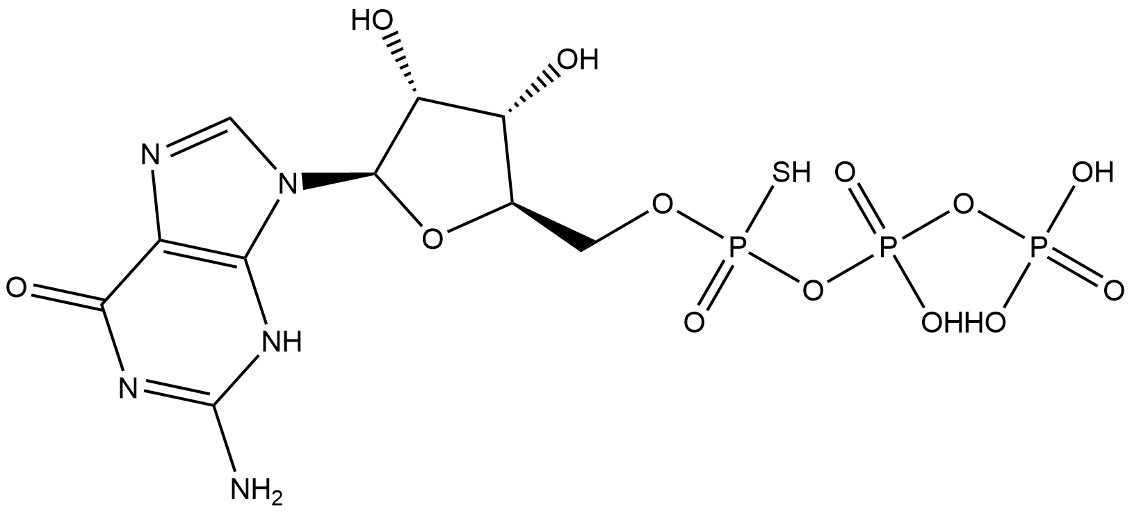 GTPαS 100mM Sodium solution Struktur