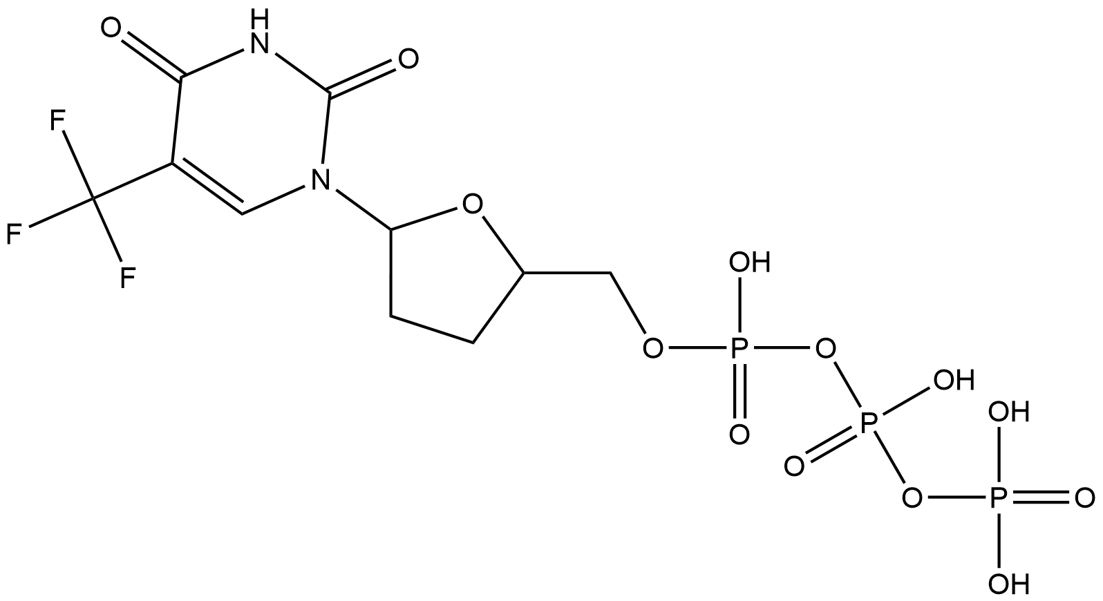 5-CF3-ddUTP 100mM Sodium Solution Struktur