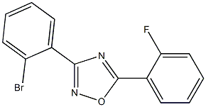 3-(2-Bromophenyl)-5-(2-fluorophenyl)-1,2,4-oxadiazole Struktur