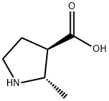 (2S,3R)-2-Methyl-3-pyrrolidinecarboxylic acid Struktur