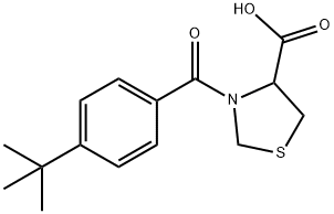 3-(4-tert-butylbenzoyl)-1,3-thiazolidine-4-carboxylic acid Struktur