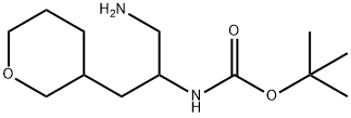 tert-butyl 1-amino-3-(tetrahydro-2H-pyran-3-yl)propan-2-ylcarbamate Struktur