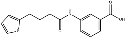 3-[4-(thiophen-2-yl)butanamido]benzoic acid Struktur