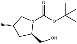 tert-butyl (2R,4S)-2-(hydroxymethyl)-4-methylpyrrolidine-1-carboxylate Struktur