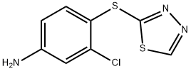 3-chloro-4-(1,3,4-thiadiazol-2-ylsulfanyl)aniline Struktur