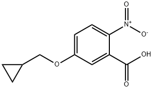 5-(cyclopropylmethoxy)-2-nitrobenzoic acid Struktur