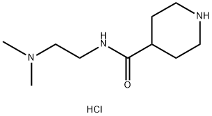 N-[2-(dimethylamino)ethyl]piperidine-4-carboxamide dihydrochloride Struktur