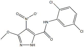 N-(2,5-dichlorophenyl)-4-nitro-3-methoxy-1H-pyrazole-5-carboxamide Struktur