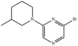 2-Bromo-6-(3-methylpiperidino)pyrazine Struktur